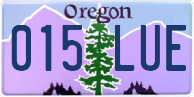 OR license plate 015LUE