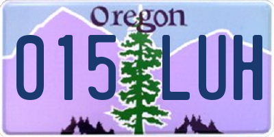 OR license plate 015LUH