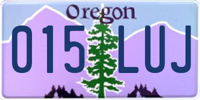 OR license plate 015LUJ