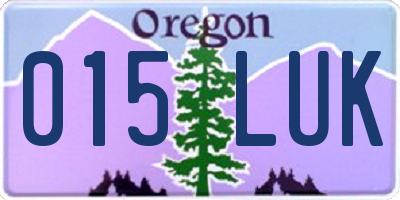 OR license plate 015LUK