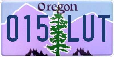 OR license plate 015LUT