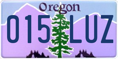 OR license plate 015LUZ