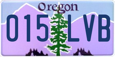 OR license plate 015LVB