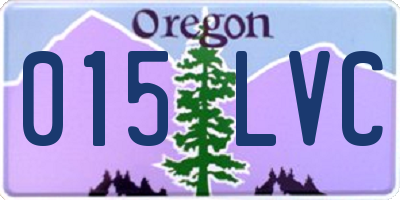 OR license plate 015LVC