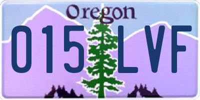 OR license plate 015LVF
