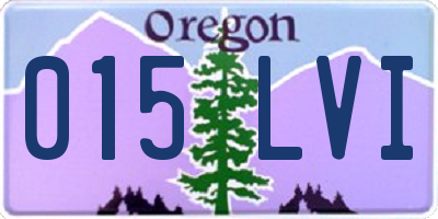 OR license plate 015LVI