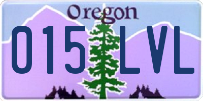 OR license plate 015LVL