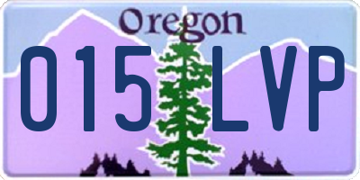 OR license plate 015LVP