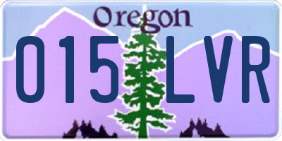 OR license plate 015LVR