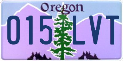 OR license plate 015LVT