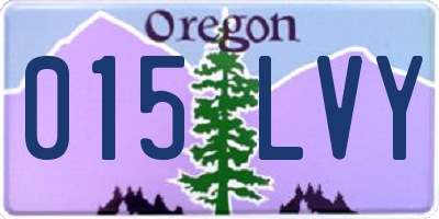 OR license plate 015LVY
