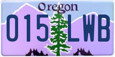 OR license plate 015LWB