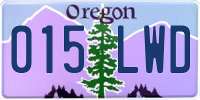 OR license plate 015LWD