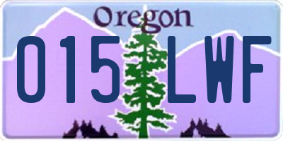 OR license plate 015LWF