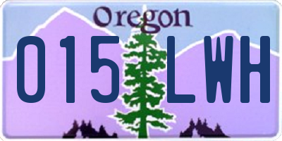OR license plate 015LWH