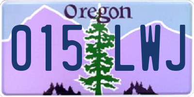 OR license plate 015LWJ