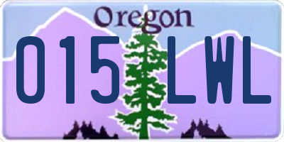 OR license plate 015LWL