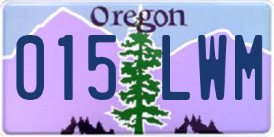 OR license plate 015LWM