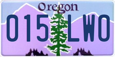 OR license plate 015LWO