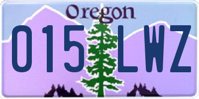 OR license plate 015LWZ