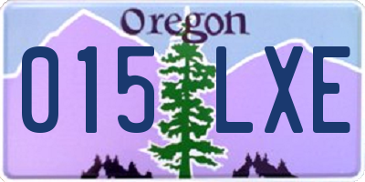 OR license plate 015LXE