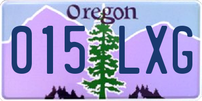 OR license plate 015LXG