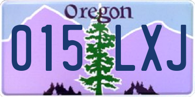 OR license plate 015LXJ