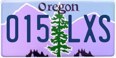 OR license plate 015LXS
