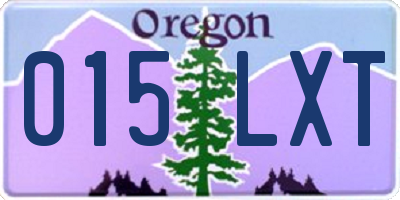 OR license plate 015LXT