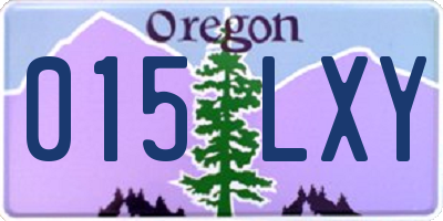 OR license plate 015LXY