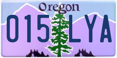 OR license plate 015LYA