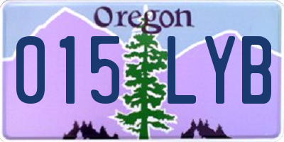 OR license plate 015LYB