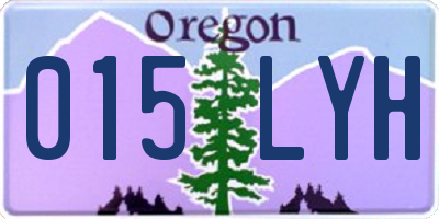 OR license plate 015LYH