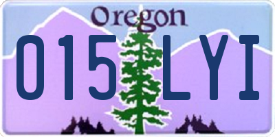 OR license plate 015LYI