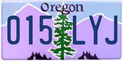 OR license plate 015LYJ