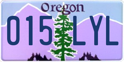 OR license plate 015LYL