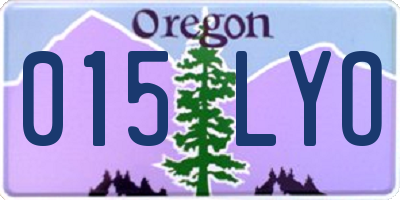 OR license plate 015LYO