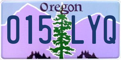 OR license plate 015LYQ