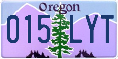 OR license plate 015LYT