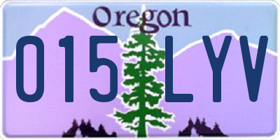 OR license plate 015LYV