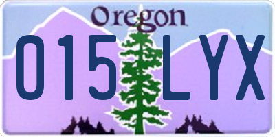 OR license plate 015LYX