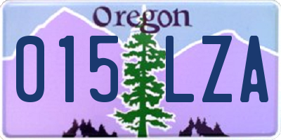 OR license plate 015LZA