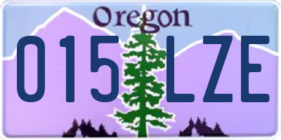 OR license plate 015LZE