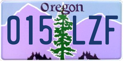 OR license plate 015LZF