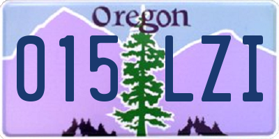OR license plate 015LZI