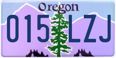 OR license plate 015LZJ