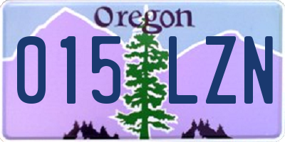 OR license plate 015LZN