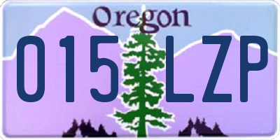 OR license plate 015LZP