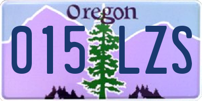 OR license plate 015LZS