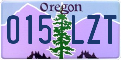 OR license plate 015LZT